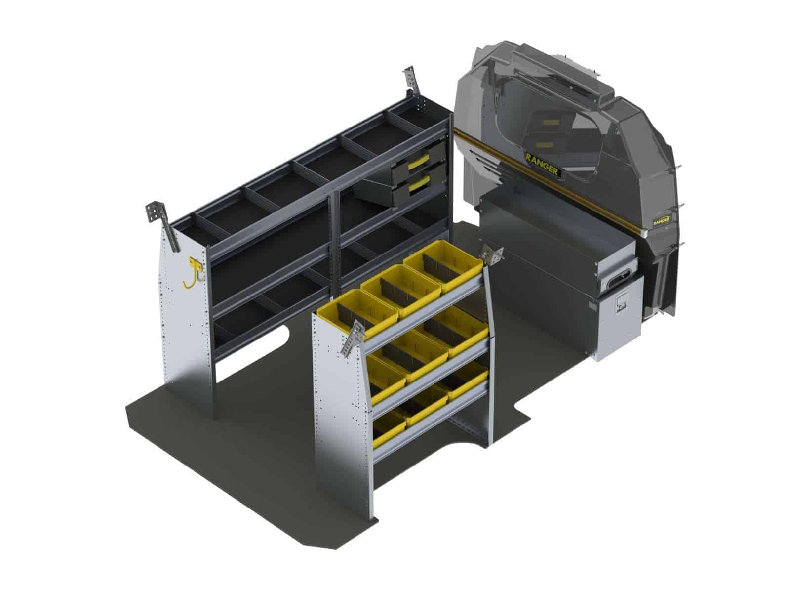 Aménagement en aluminium pour Mercedes Metris, tout empattement - MML-27 - - Ranger