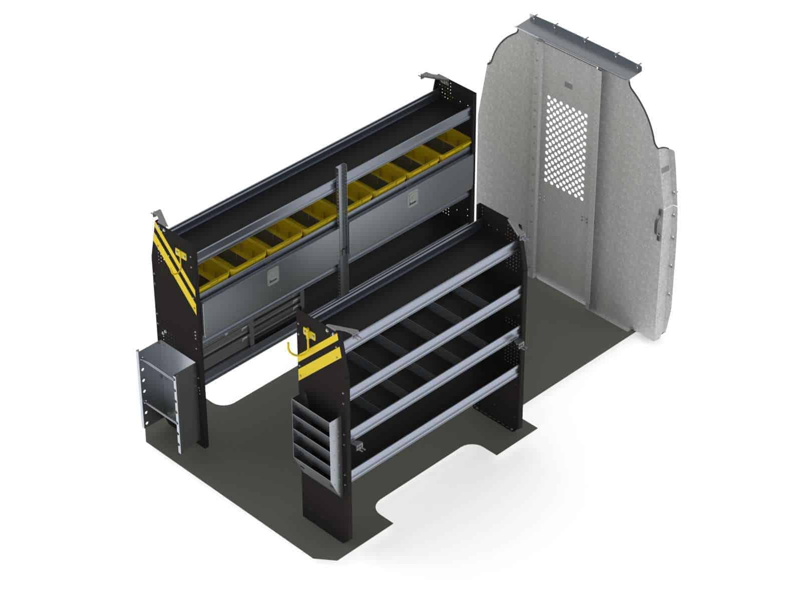 Aménagement de fourgonnette pour électricien, Mercedes Sprinter empattement 144